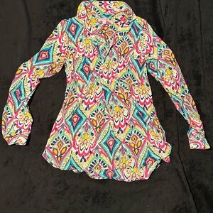 Lilly Pulitzer Multicolor Geometric Long Sleeve Top